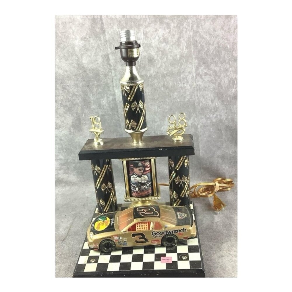 1998 NASCAR Dale Earnhardt Sr. Stock Car Trophy Style Lamp WORKS​​​